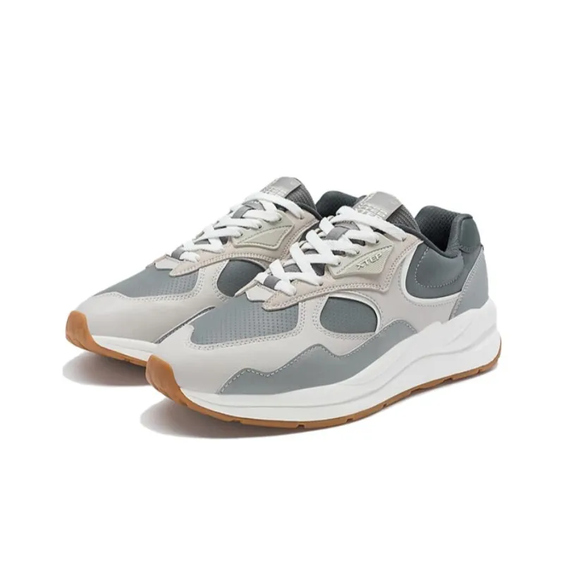 XTEP Lightyear Wear resistant And Lightweight Low Top Casual Shoes Men's Gray-2