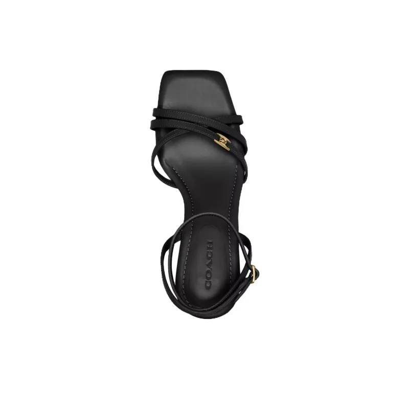 COACH Kelsey Strap Sandals 9cm Women's Black-4