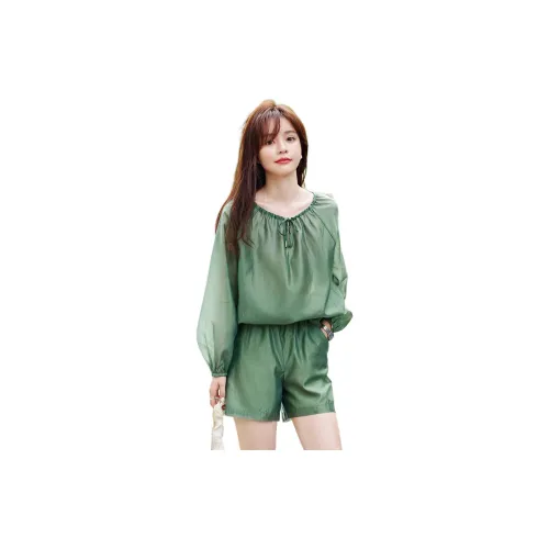 Mo Han Yi Mei Casual Suits Women's Green