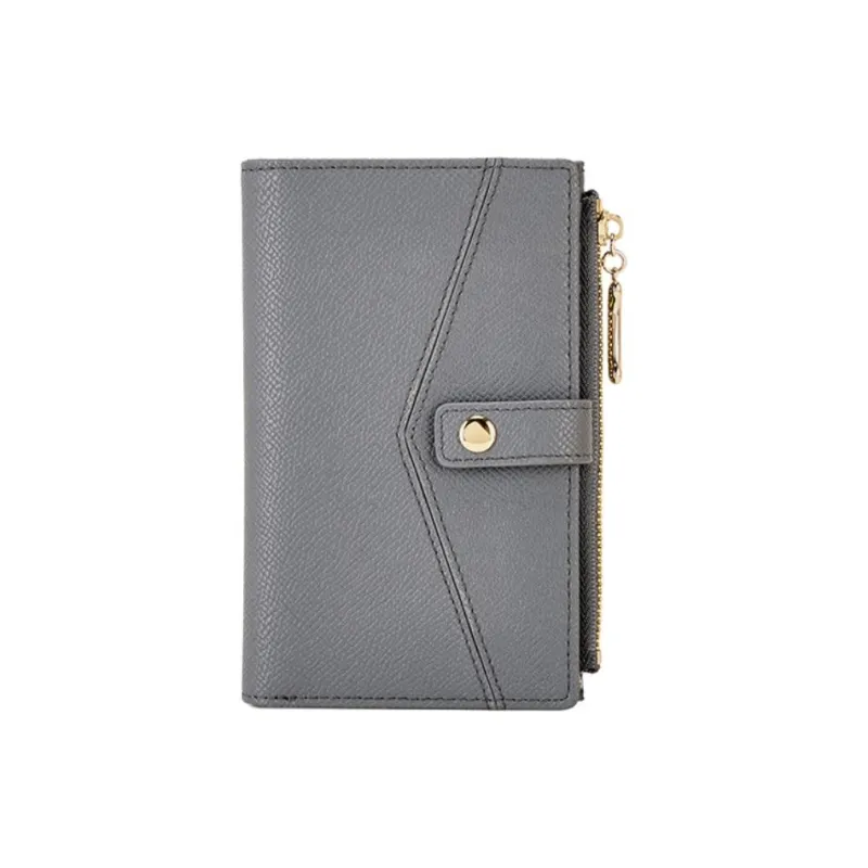 Hush Puppies Cow Leather Wallet, Card Holder Regular Women's Pink/Black/Green/Dark Gray-5