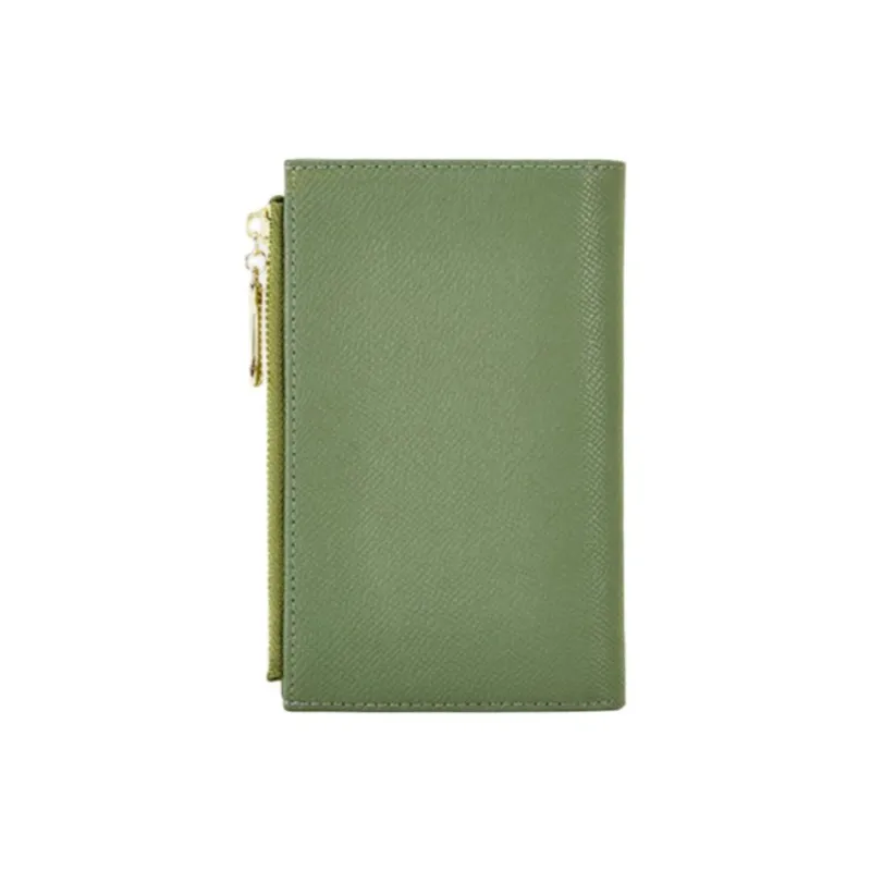 Hush Puppies Cow Leather Wallet, Card Holder Regular Women's Pink/Black/Green/Dark Gray-10