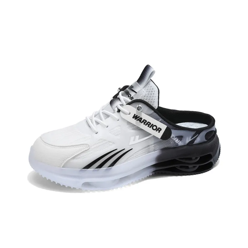 WARRIOR Chunky Sneakers Men Mid Top Black White/White Blue/White Blue Orange-45