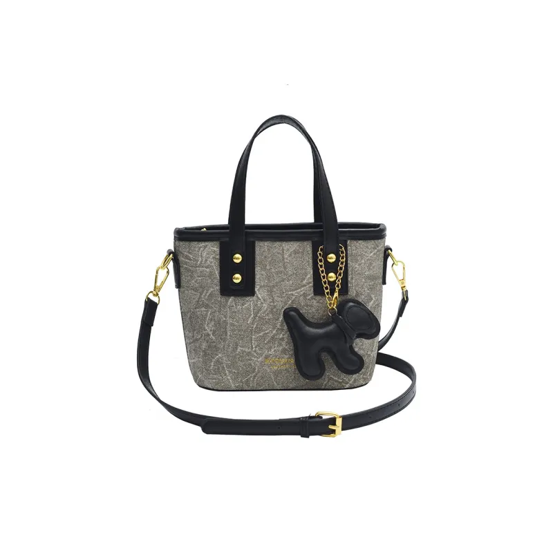 PULUWIRR PU Shoulder Bag Crossbody Bag Regular Women's Denim Blue/Dark Tea/Khaki-7