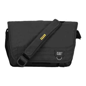 CAT Polyester Shoulder Bag Crossbody Bag Large Size Men's Black Gray Color