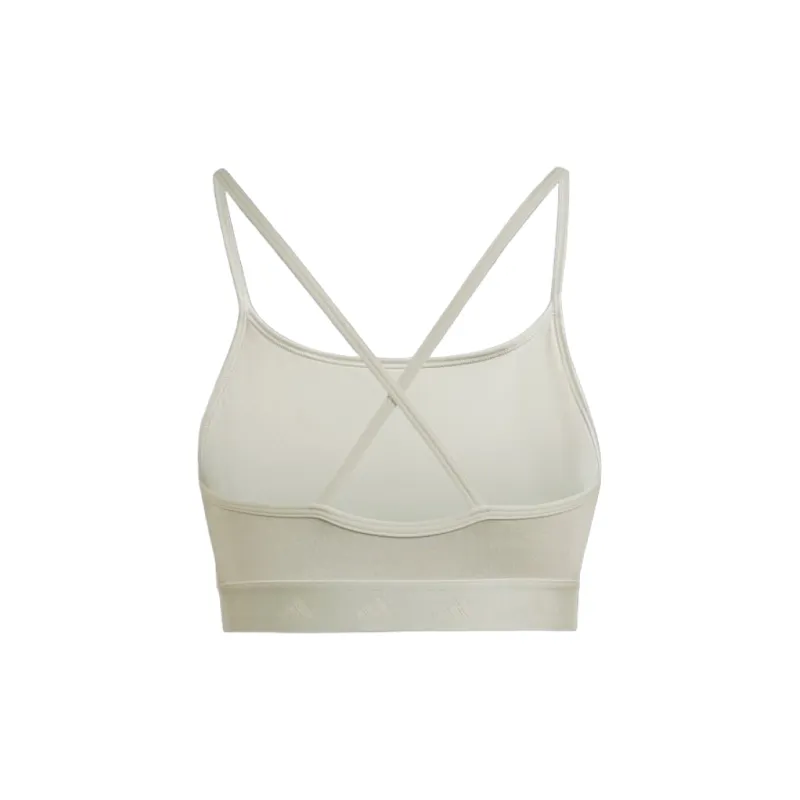 Adidas HYPERGLAM SHINE BRALETTE Sports Underwear Women's Gray White-1