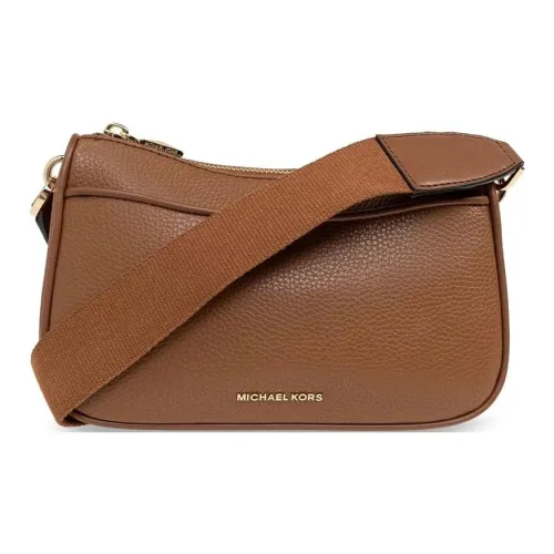 MICHAEL KORS Jet Set Cowhide With Polyester Shoulder Bag Crossbody Bag Medium Size Women's Leather Brown