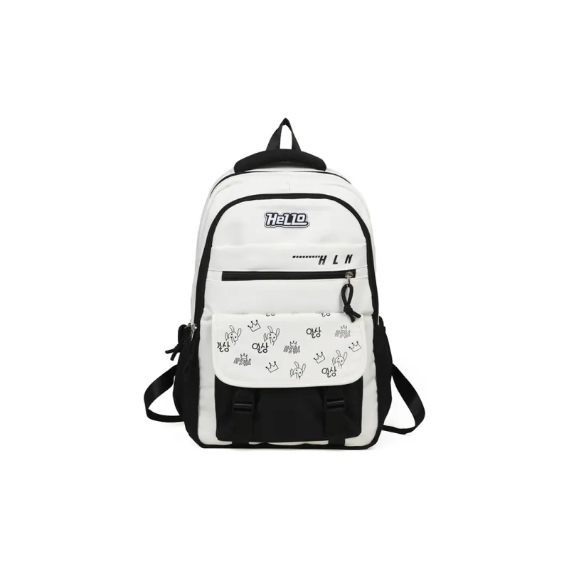 GEERDUN Nylon Backpack Women's Black/Pink/Purple/Blue/Yellow-3