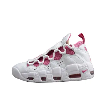 Nike Air More Money Cushioned Slip-Resistant Mid-Top Casual Running Shoes Women's White Purple