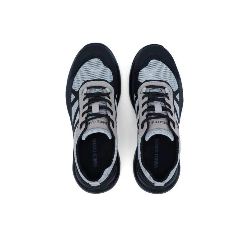 ENRICO COVERI Breathable Lightweight Low Top Casual Shoes Unisex Gray-3