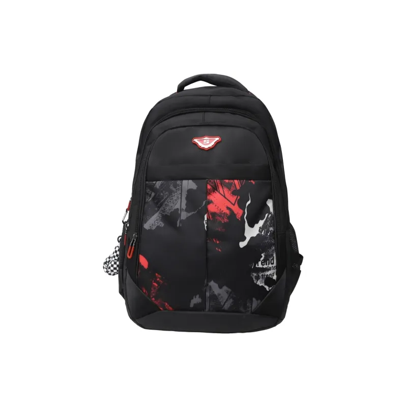 GEERDUN Nylon Backpack Men's Black/Red/Yellow/Blue-1