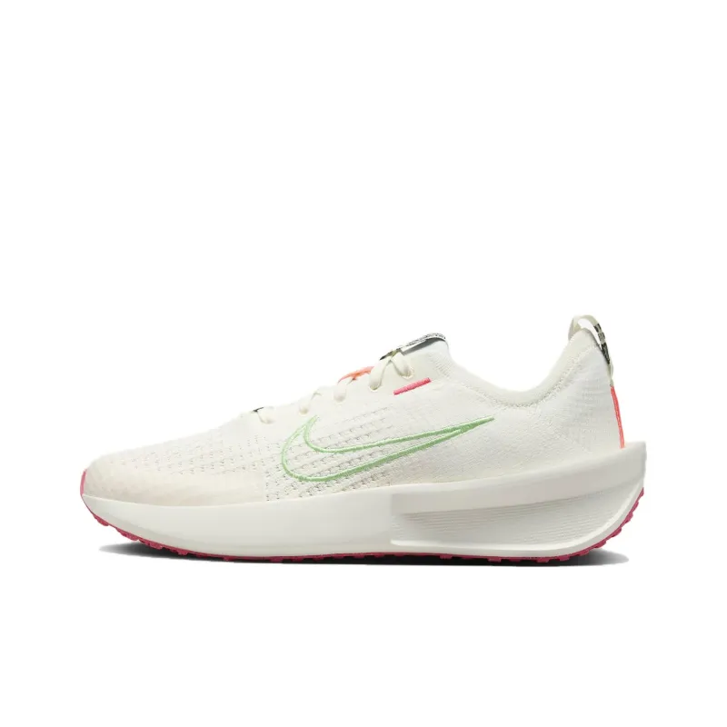 Nike Interact Run Breathable And Wear resistant Low Top Casual Running Shoes Women's White Green-0