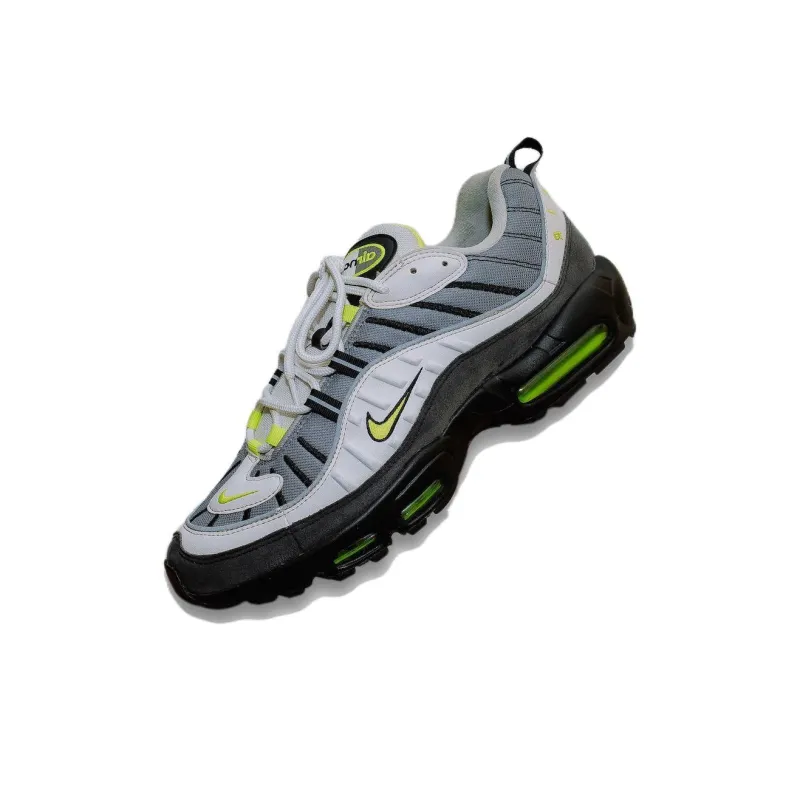 Nike Air Max 98 Cushioning Anti Slip And Wear Resistant Low Top Casual Running Shoes Unisex Gray White-0