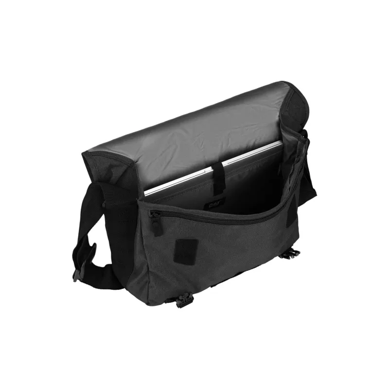 CAT Polyester Shoulder Bag, Crossbody Bag Tubas Men's Black Gray-7