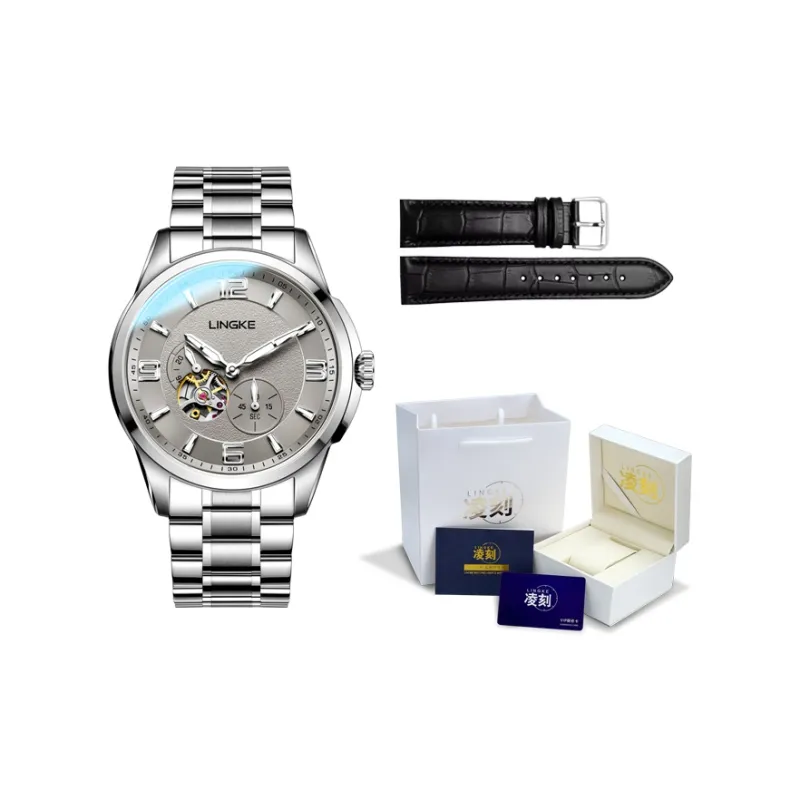 LINGKE Automatic Mechanical Movement Watch Men's Watches White Dial-7