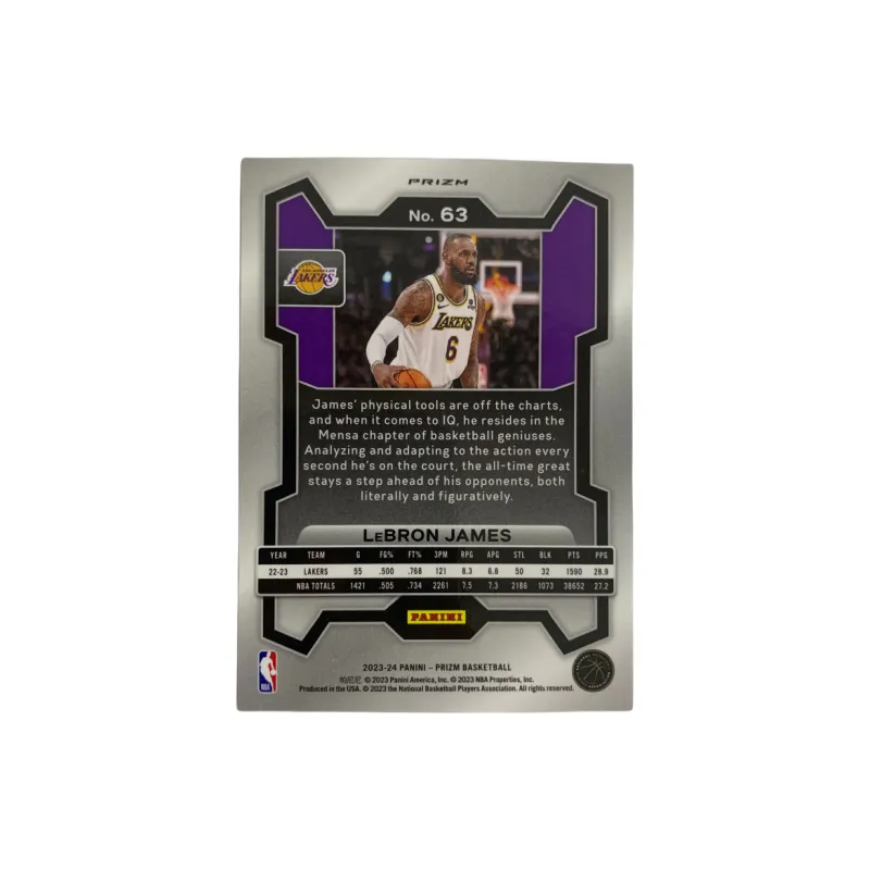 PANINI 2023 24 Lakers, LeBron James, True Red Ripple Fold, Old Man LeBron Star Card Pass Sports Cards 1 Pc-1