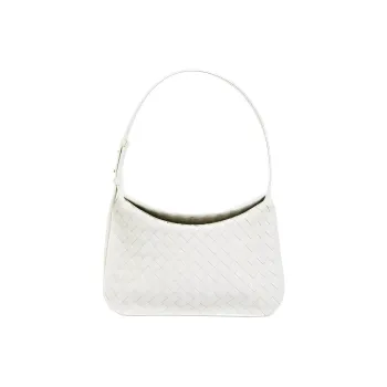 Bottega Veneta Cow Leather Handbag, Shoulder Bag Women's White