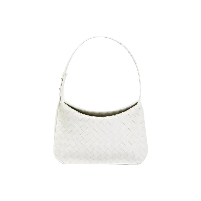 Bottega Veneta Cow Leather Handbag, Shoulder Bag Women's White-0