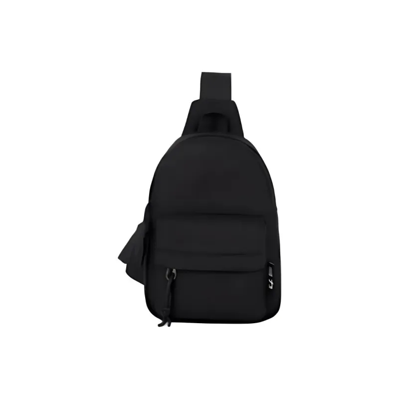 Warrior Nylon Fabric Sling Bag Small Size Unisex White/Black-1