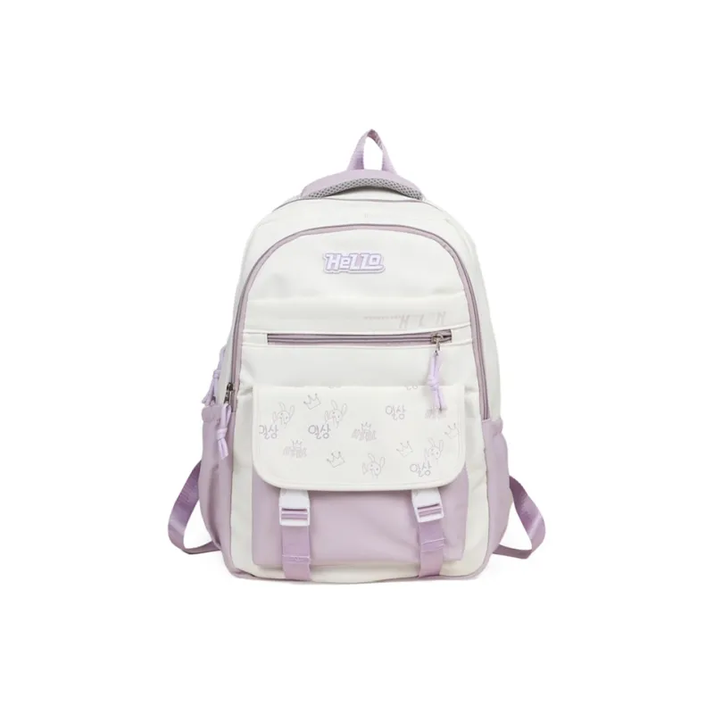 GEERDUN Nylon Backpack Women's Black/Pink/Purple/Blue/Yellow-6