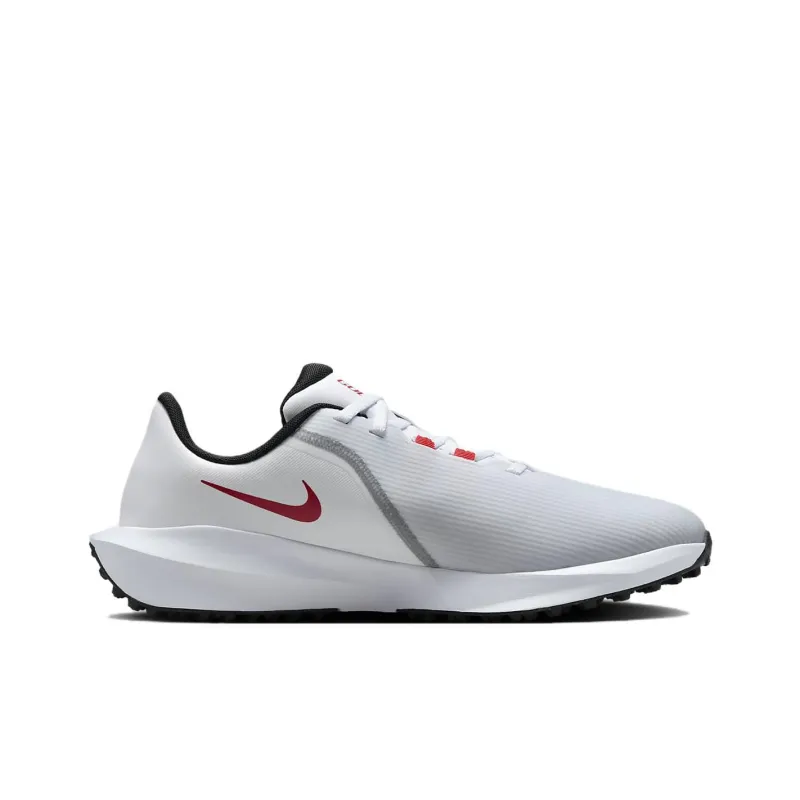 Nike Infinity G Abrasion Resistant Breathable Low Top Golf Shoes Unisex White Red-1