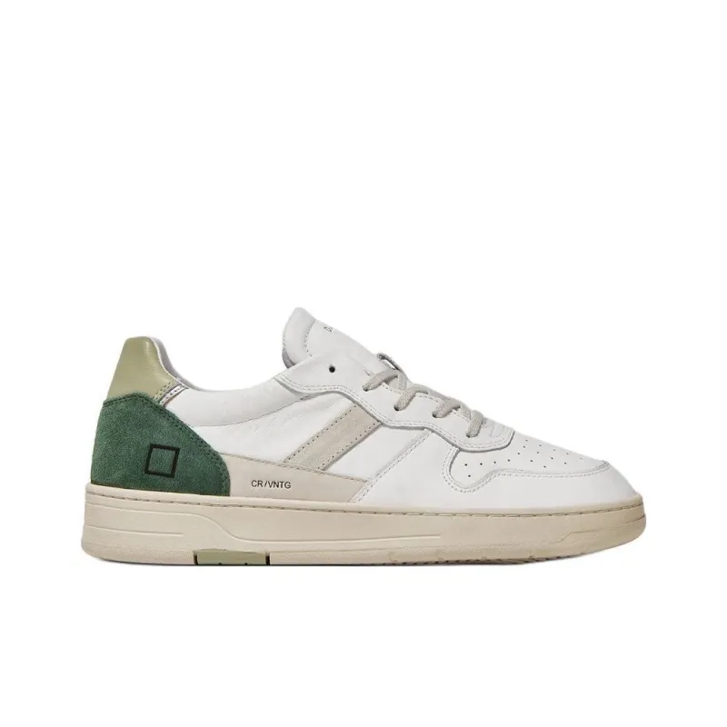 D.A.T.E Court 2.0 Low-Top Skateboard Shoes Men's White Green-1