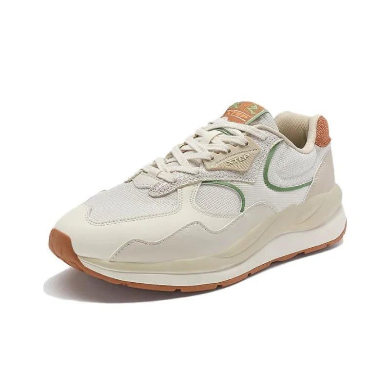 XTEP Lightyear Wear resistant And Lightweight Low Top Casual Shoes Men's Beige Green-1