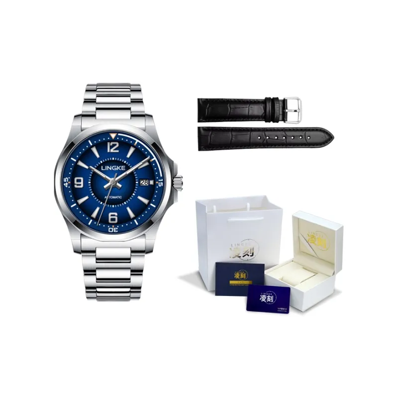 LINGKE Mechanical Movement Watch Men's Watches Blue Dial-1