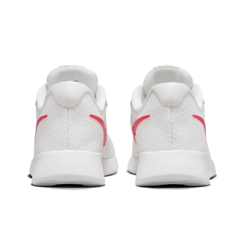 Nike Tanjun Breathable And Resilient Low Top Running Shoes Women's White Red-4