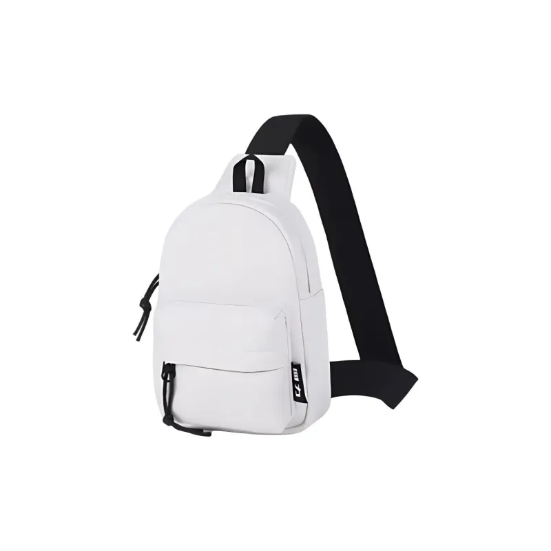 Warrior Nylon Fabric Sling Bag Small Size Unisex White/Black-0