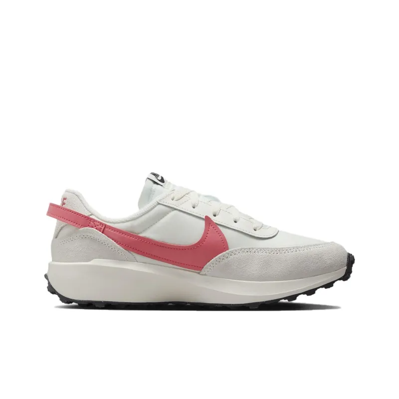 Nike Waffle Debut Abrasion Resistant Breathable Low Top Casual Shoes Women's White Red-1