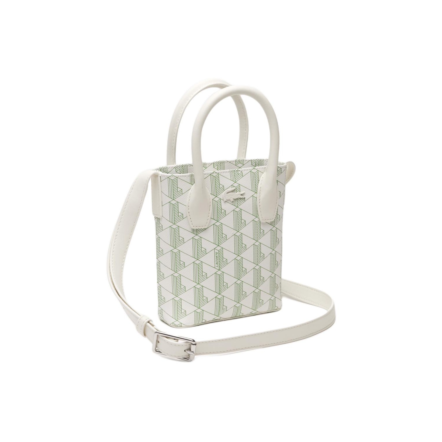 LACOSTE Crossbody Bags White Green - POIZON