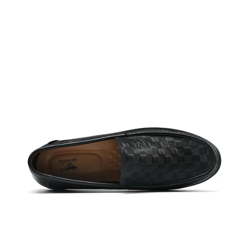 SEPTWOLVES Gommino Loafers Men Black/White-4