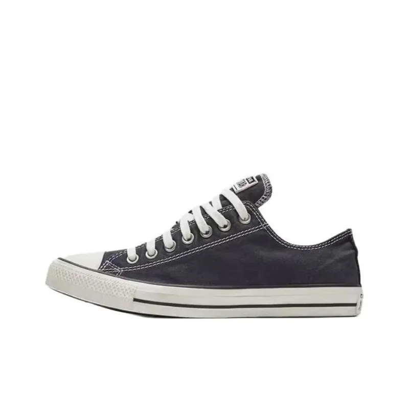 Converse All Star Anti Slip Wear Resistant Low Top Canvas Shoes Unisex Dark Blue-0