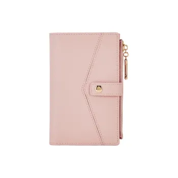 Hush Puppies Cow Leather Wallet, Card Holder Regular Women's Pink/Black/Green/Dark Gray