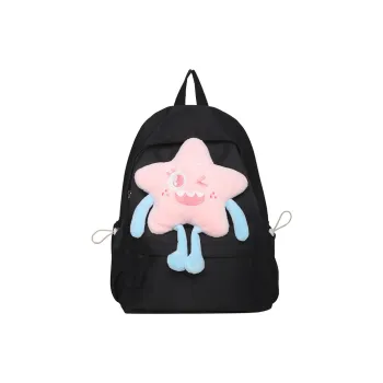 Cwatcun Nylon Backpack Regular Women's Black/Ecru/Red/Pink/Yellow
