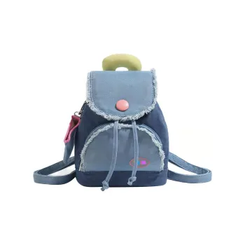 JANE KLAIN Fabric With Synthetic Leather Backpack Regular Unisex Light Blue/Dark Blue