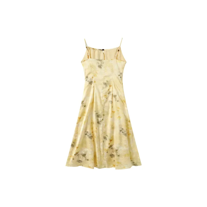 Adeworn Slip Dress Women's Yellow-1