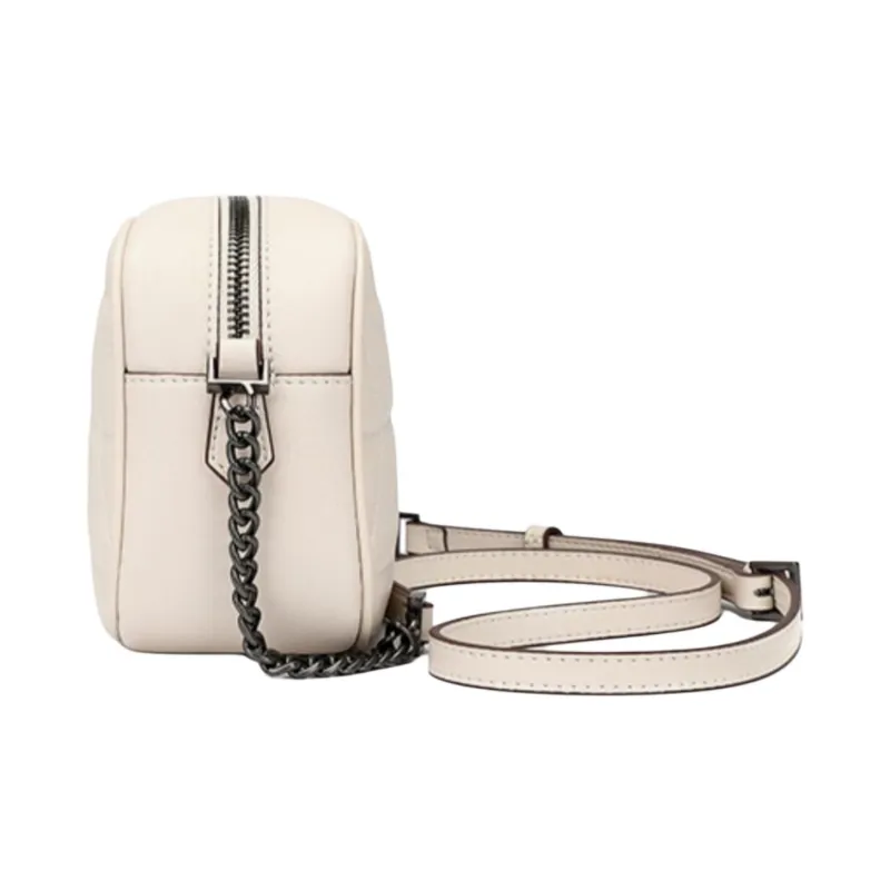 PIERRE CARDIN Synthetic Leather With Split Cow Leather Crossbody Bag, Shoulder Bag Women's Beige/Black-2