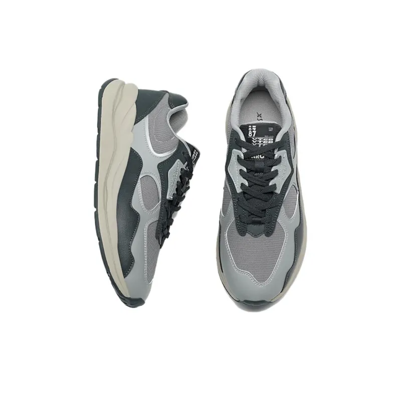 XTEP Lightyear Wear resistant And Lightweight Low Top Casual Shoes Men's Gray Black-3