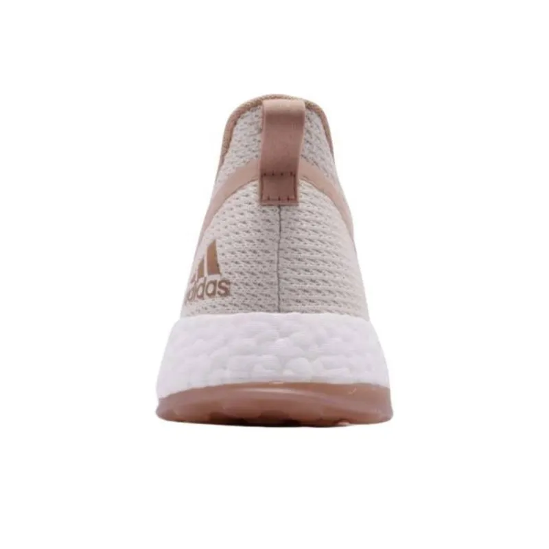 Adidas Pureboost Slip Resistant, Abrasion Resistant, Breathable Mid Top Casual Running Shoes Women's Pink White-3