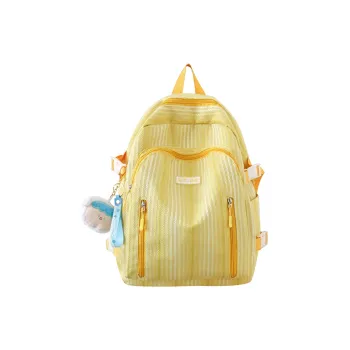 GEERDUN Nylon Backpack Women's Yellow/Black/White/Pink/Green
