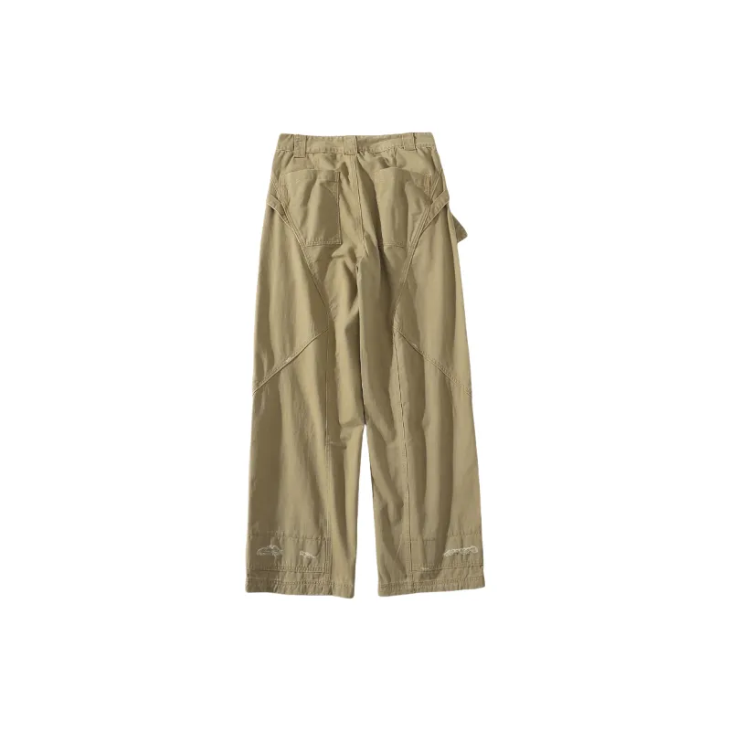 A SQUARE ROOT Casual Pants Unisex Khaki-1