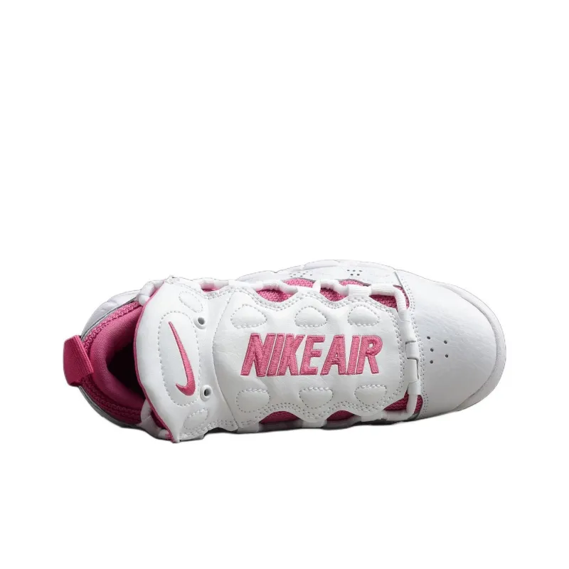 Nike Air More Money Cushioned Slip-Resistant Mid-Top Casual Running Shoes Women's White Purple-2