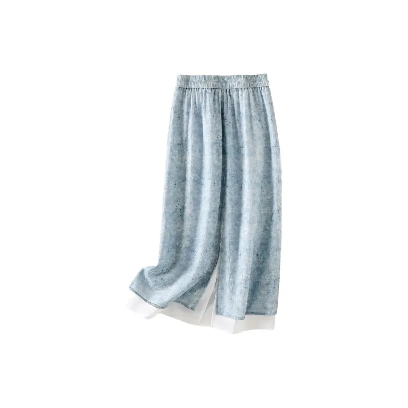 IHIMI Casual Long Skirt Women's Distant Sky Blue-1