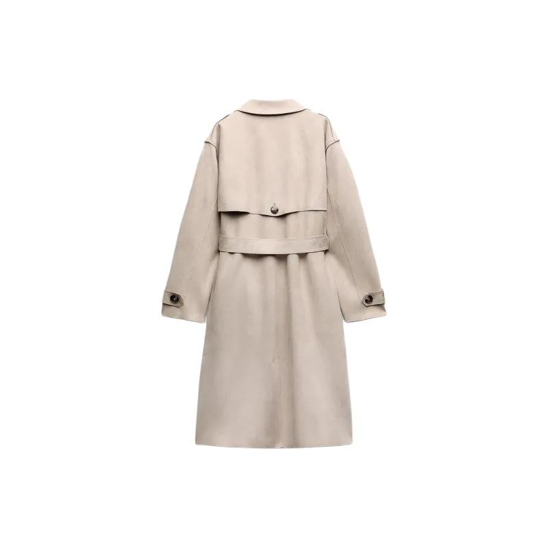 ZARA Trench Coats Women's Beige-1