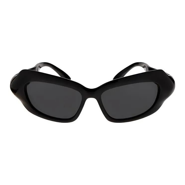 Balenciaga Polyamide Irregular Shape Sunglasses Women's Black-1