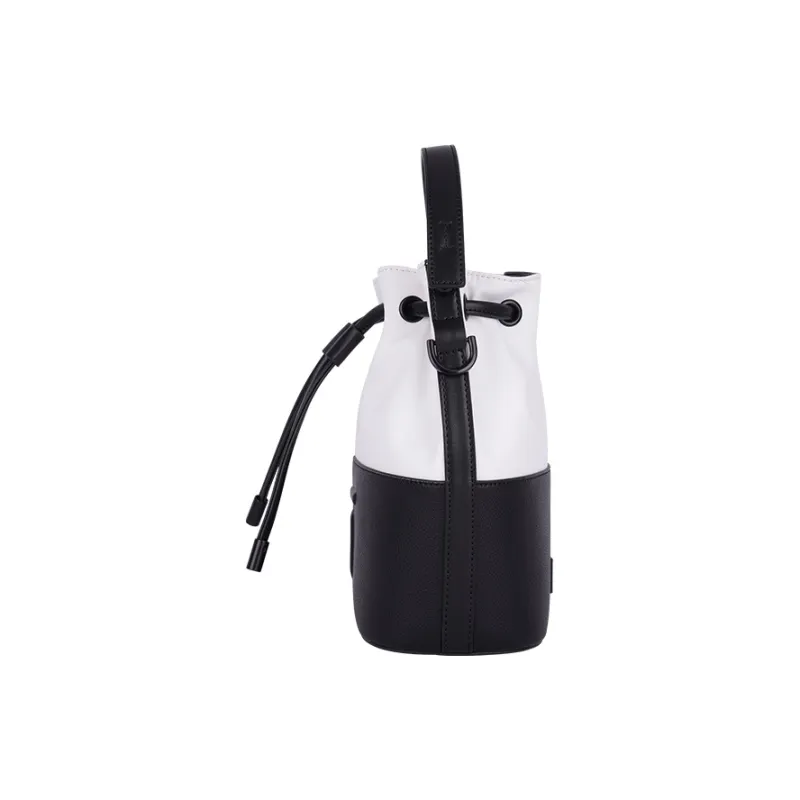 EUROPEAN TOUR Artificial Leather Bucket Bag, Shoulder Bag, Crossbody Bag, Handbag Regular Women's Black/White Black-6