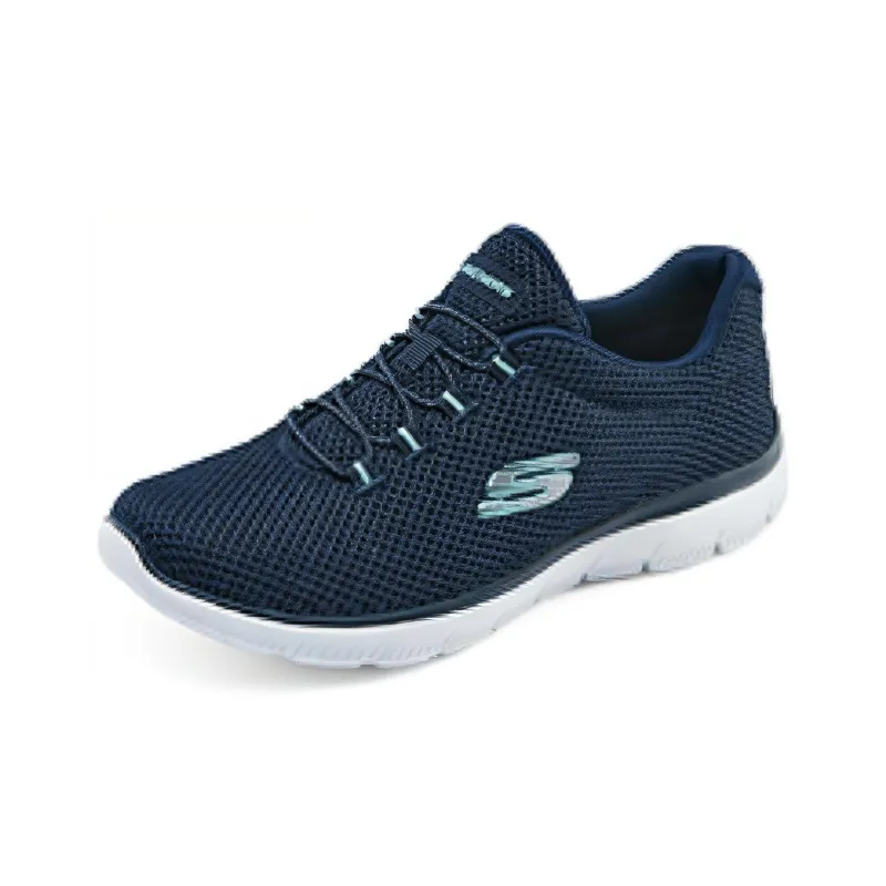 Skechers Cushioning Anti Slip And Wear Resistant Low Top Running Shoes Women's Blue-2