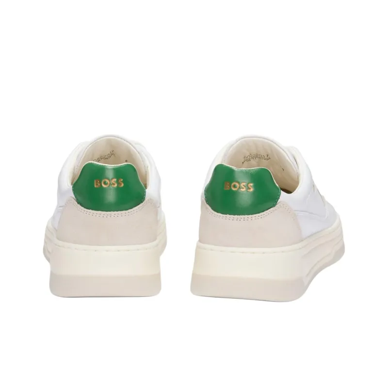 HUGO BOSS Low Top Skateboard Shoes Men's White-3
