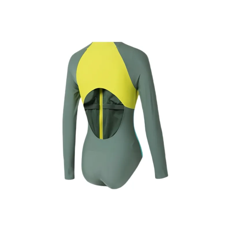 Speedo One piece Swimsuit Women's Olive Green-1